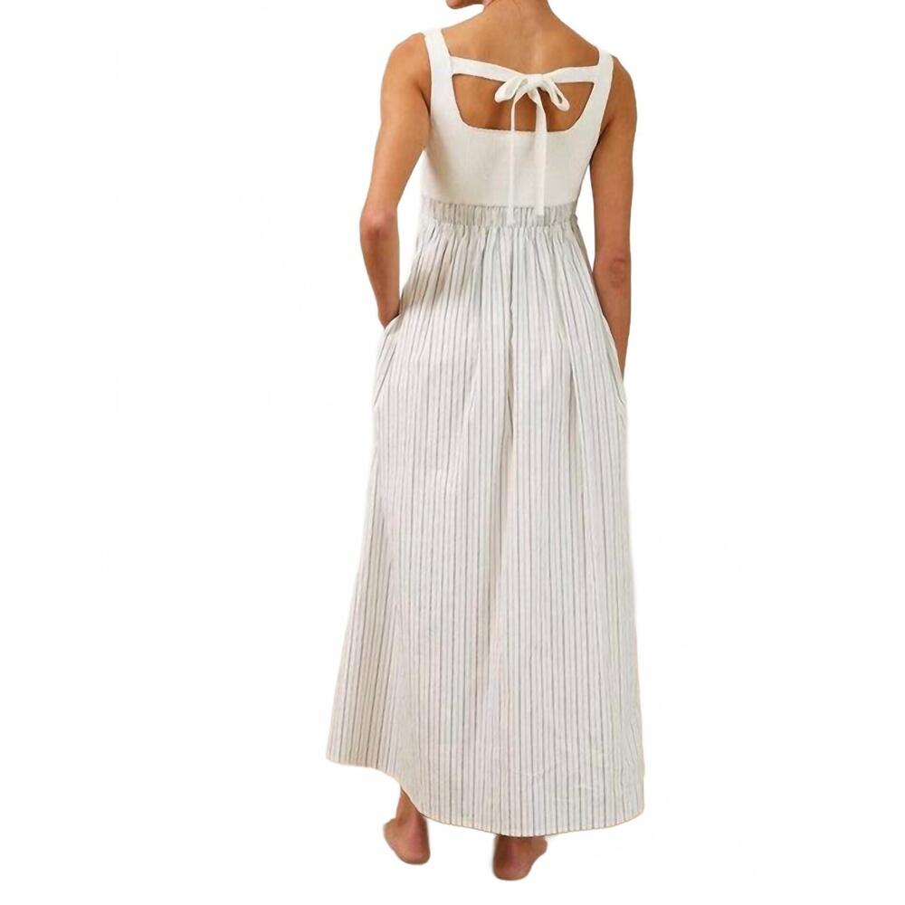 NEW CREAMON ribbed knit bodice maxi dress in white - Picture 2 of 5